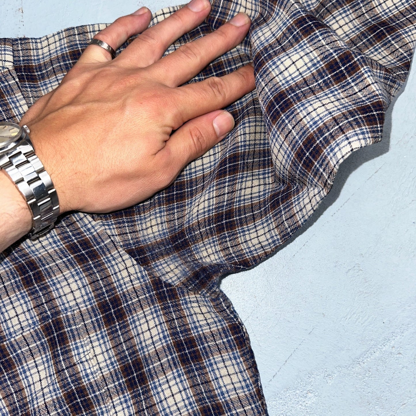 Vintage Pendleton Shirt Mens M Wool Plaid Flannel USA Button 1970s 70s Brown