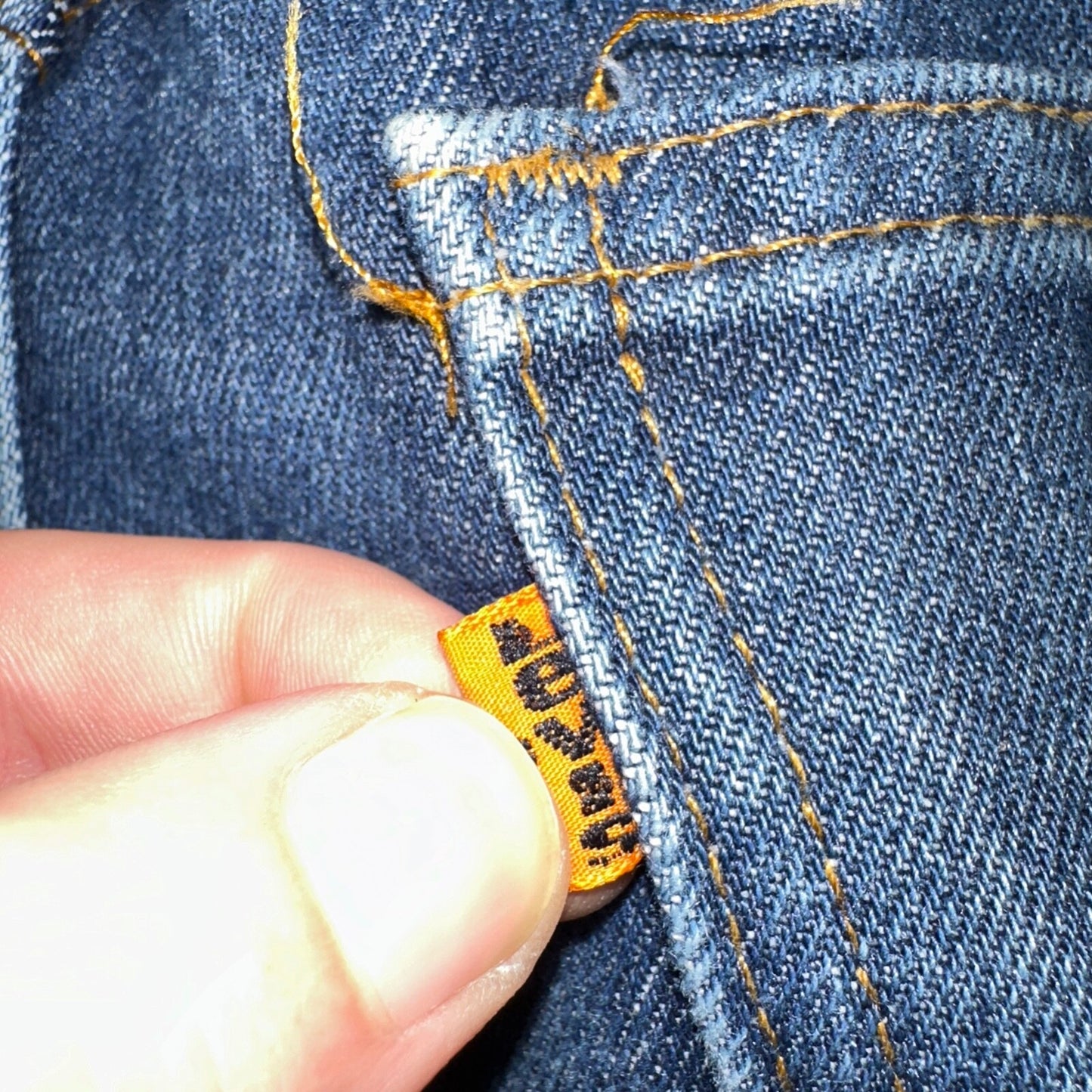 Levis 517 VTG Jeans Mens 34x36 Blue Boot Cut Orange Tab Western USA 80s 33x36