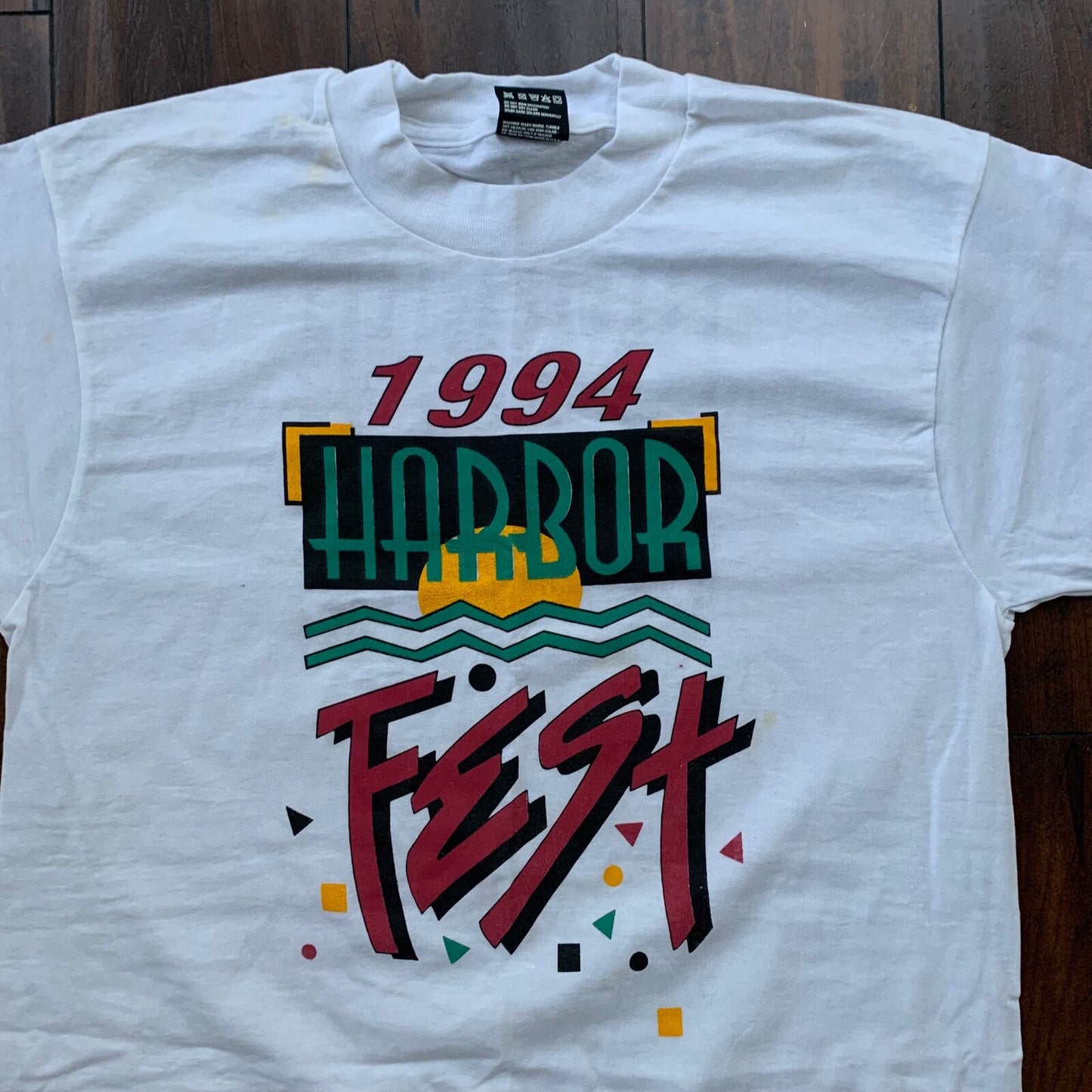 Harbor Fest Vintage T Shirt 1994 90s FOTL Blank Single Stitch Radio Sunset