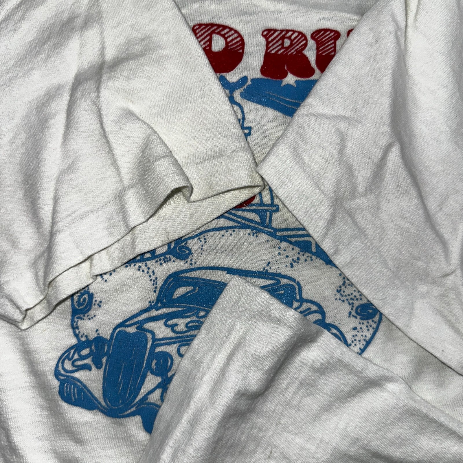 Spud Run USA 1970s VTG T Shirt 70s Rockabilly Hanes America Idaho Streetrod XL