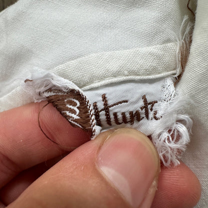 VTG 70s women's White Plaid Flannel Shirt Grunge Punk 40 Checkered jane hunt