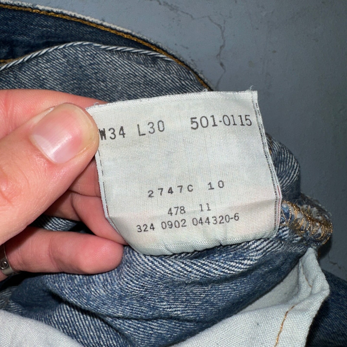 Levis 501 Vintage 90s XX Straight Leg Mexico Jeans 34x30 Thrashed Act 33x28