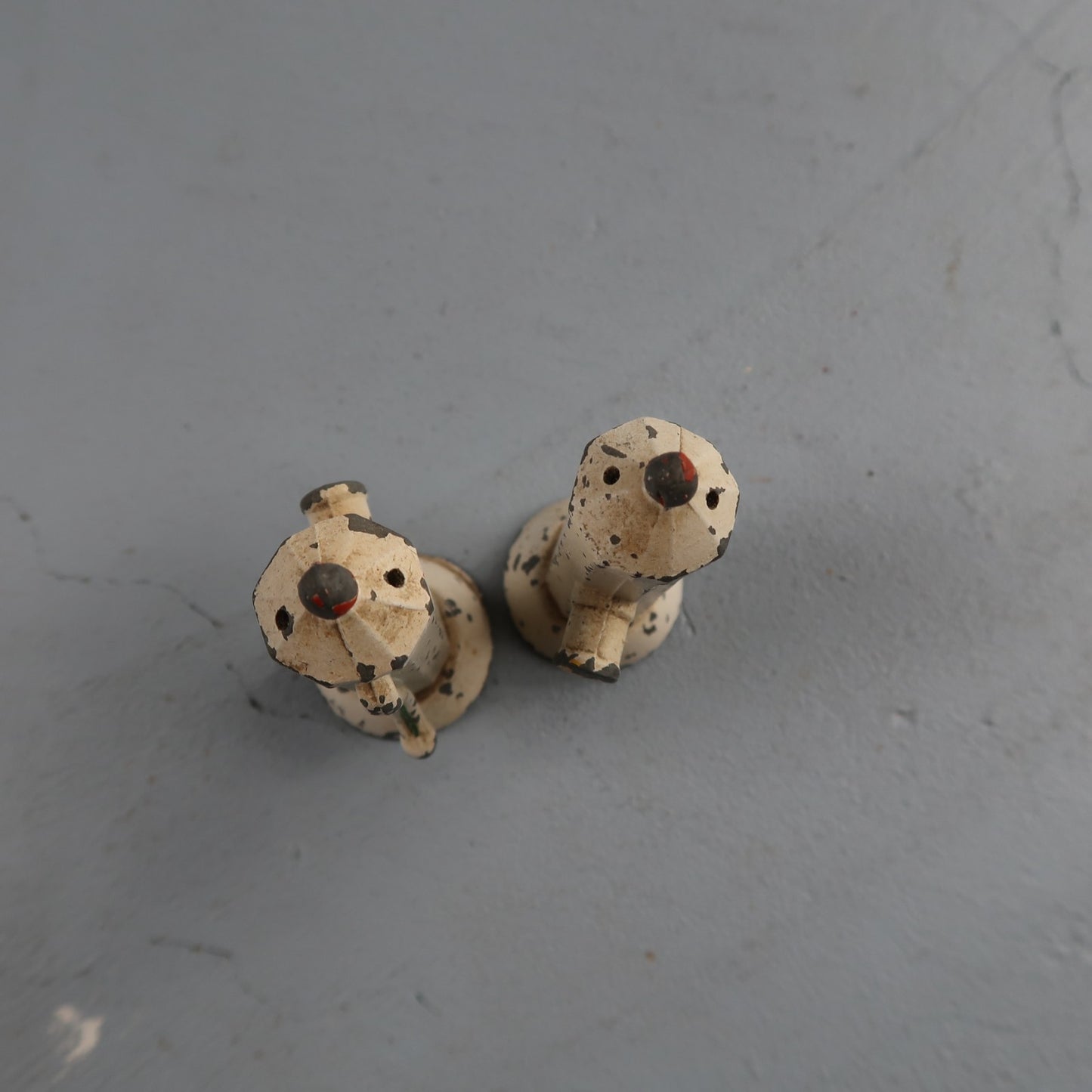 Vintage Cast Iron Hand Water Pump Salt and Pepper Shakers Cute MCM 60s