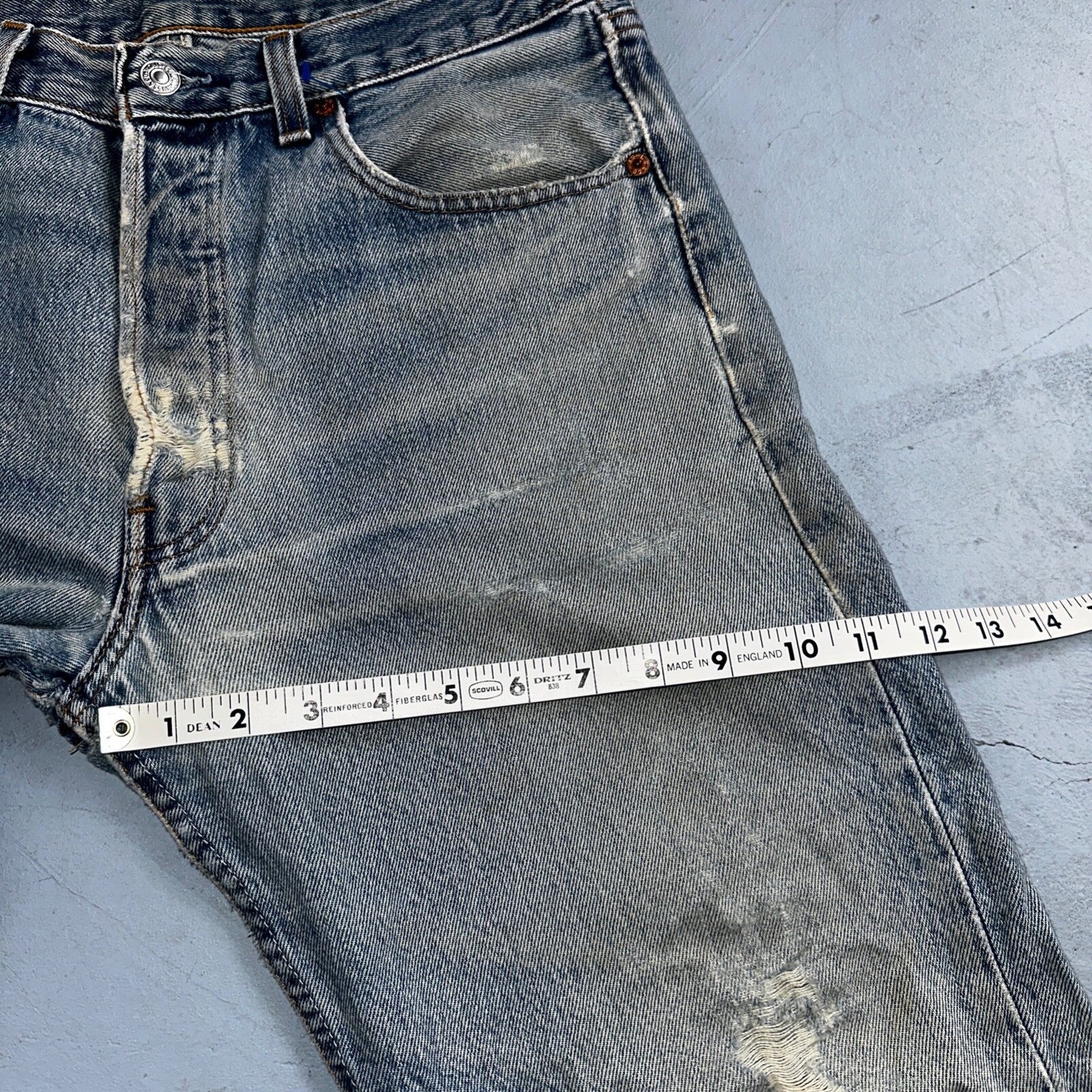 Levis 501 Vintage 90s USA XX Straight Leg Jeans Blue Med Wash 33x32 Act 32x30