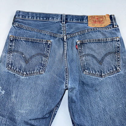 Levis 501 Vintage 90s Mexico Straight Leg Jeans 36x32 Y2K Med Wash Act 34x30