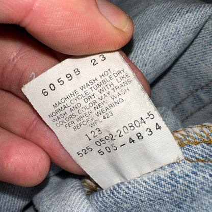 Levis 505 Vintage 90s USA XX Jeans Blue 501 Light Wash 38x30 Act 36x28