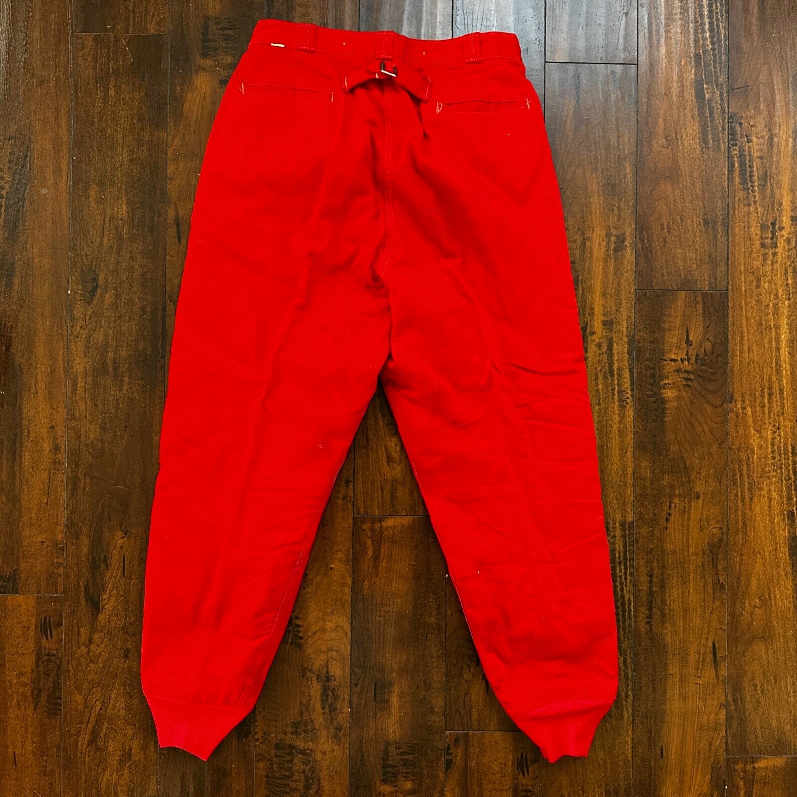 VTG Buckleback Red Layer Pants Mens Red Quilted Rockabilly 60s 70s Winter