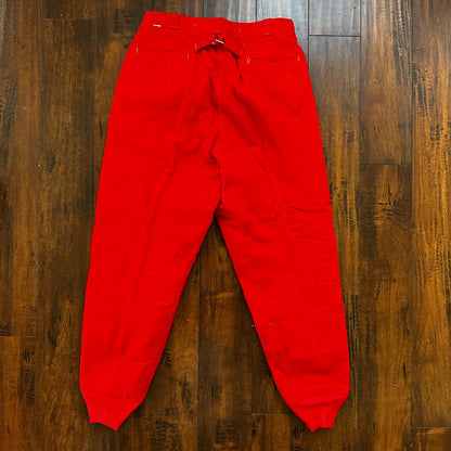 VTG Buckleback Red Layer Pants Mens Red Quilted Rockabilly 60s 70s Winter