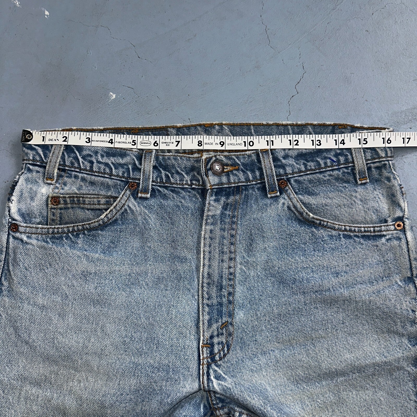 Levis 517 Vintage 80s USA Orange Tab Bootcut Flare Blue Worn Jeans Act 32x29