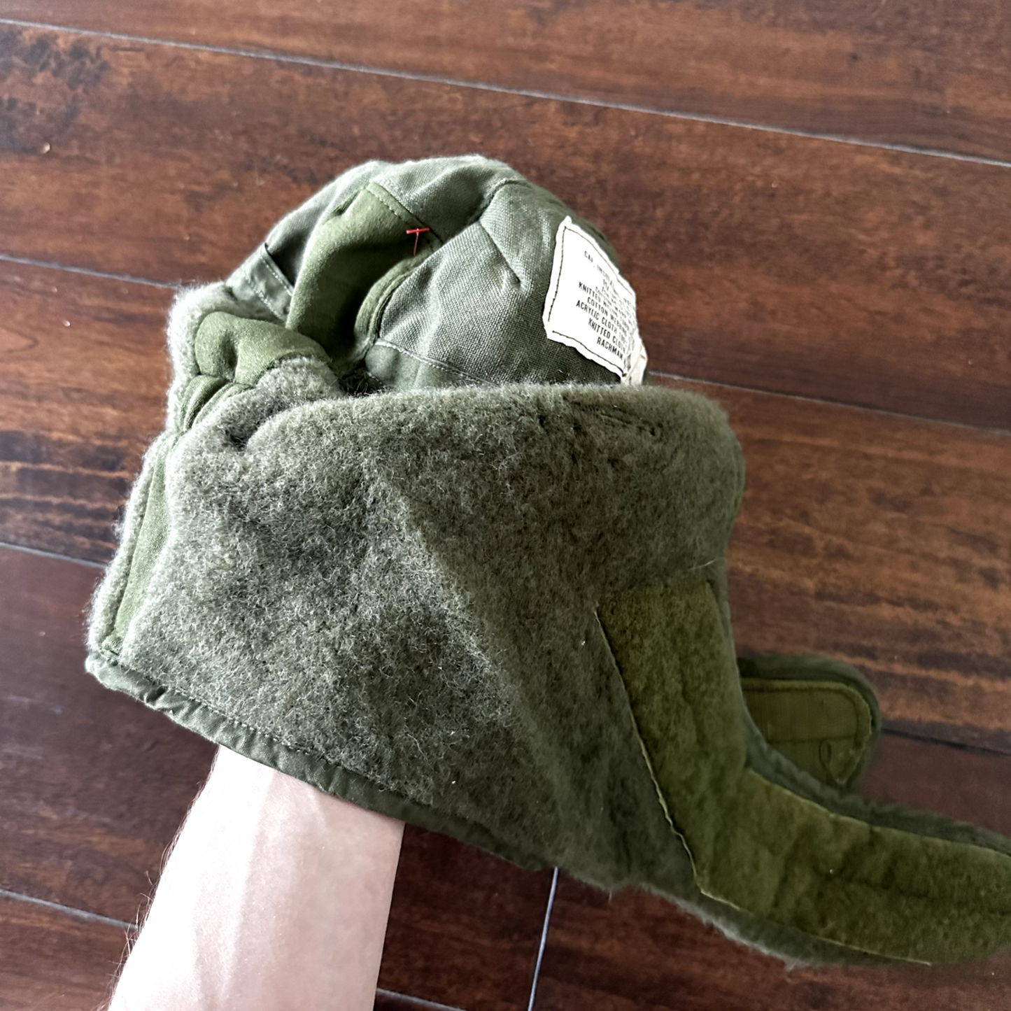 VTG 1960s Vietnam Era US Army Cold Weather Insulating Helmet Liner Cap Size 7