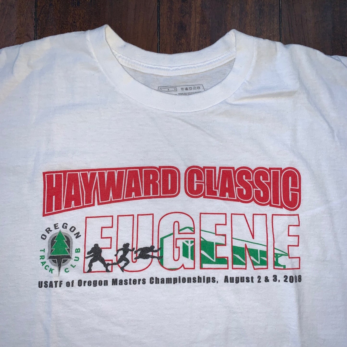 Nike Eugene Y2k 2008 Vintage T Shirt Sports Hayward Classic Ducks Run Rap Band