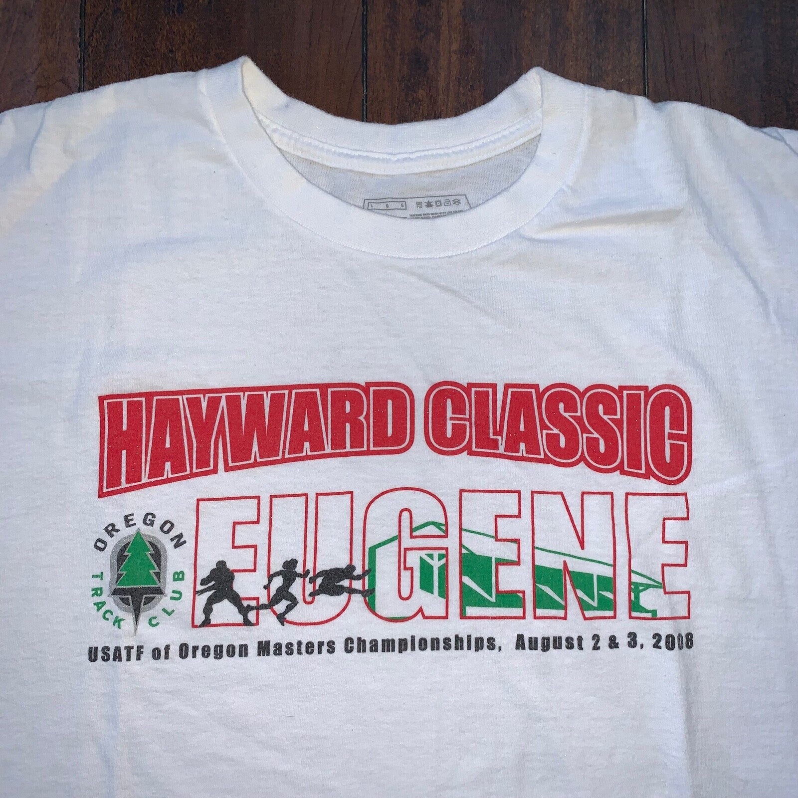 Nike Eugene Y2k 2008 Vintage T Shirt Sports Hayward Classic Ducks Run Rap Band