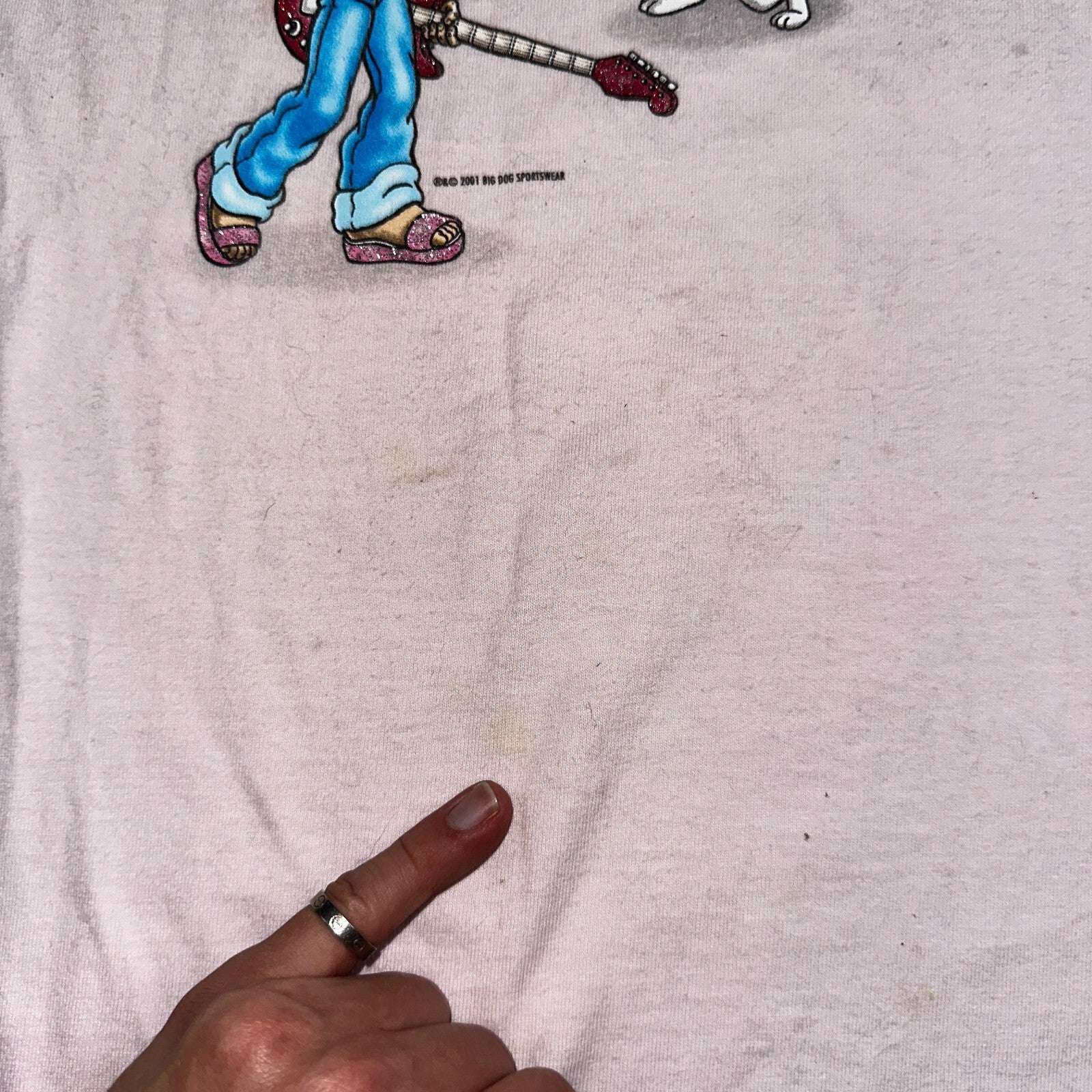 Big Dogs Rock Star GRRRL Girl Y2K VTG T Shirt Bratz Dolls 2000s Pink Cute Punk