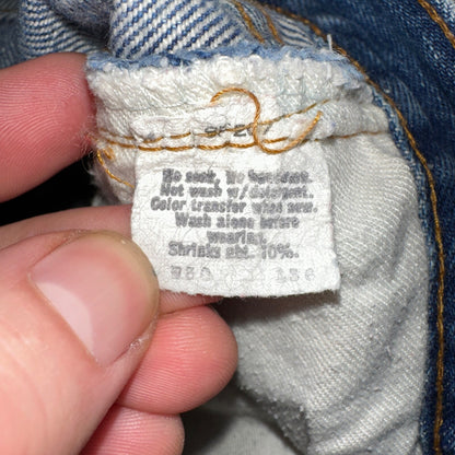 Levis 501 Vintage 80s USA XX Straight Leg Jeans Blue Med Wash 30x36 Act 27x31
