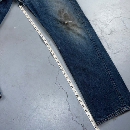 Levis 501 Vintage 90s USA XX Straight Leg Jeans Blue Light Wash 38x34 Act 36x32