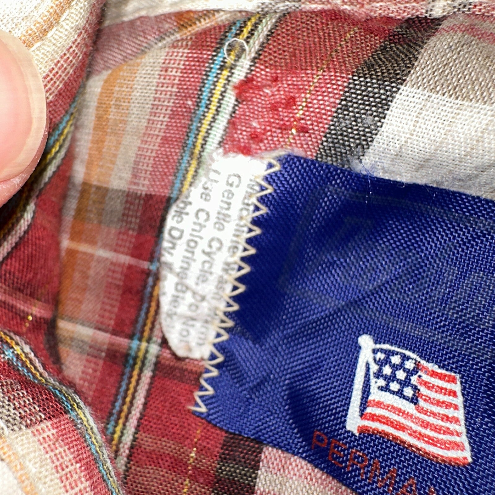 Vintage Panhandle 80s Western Shirt Pearl Snap Buttons Plaid Mens L 16.5 USA