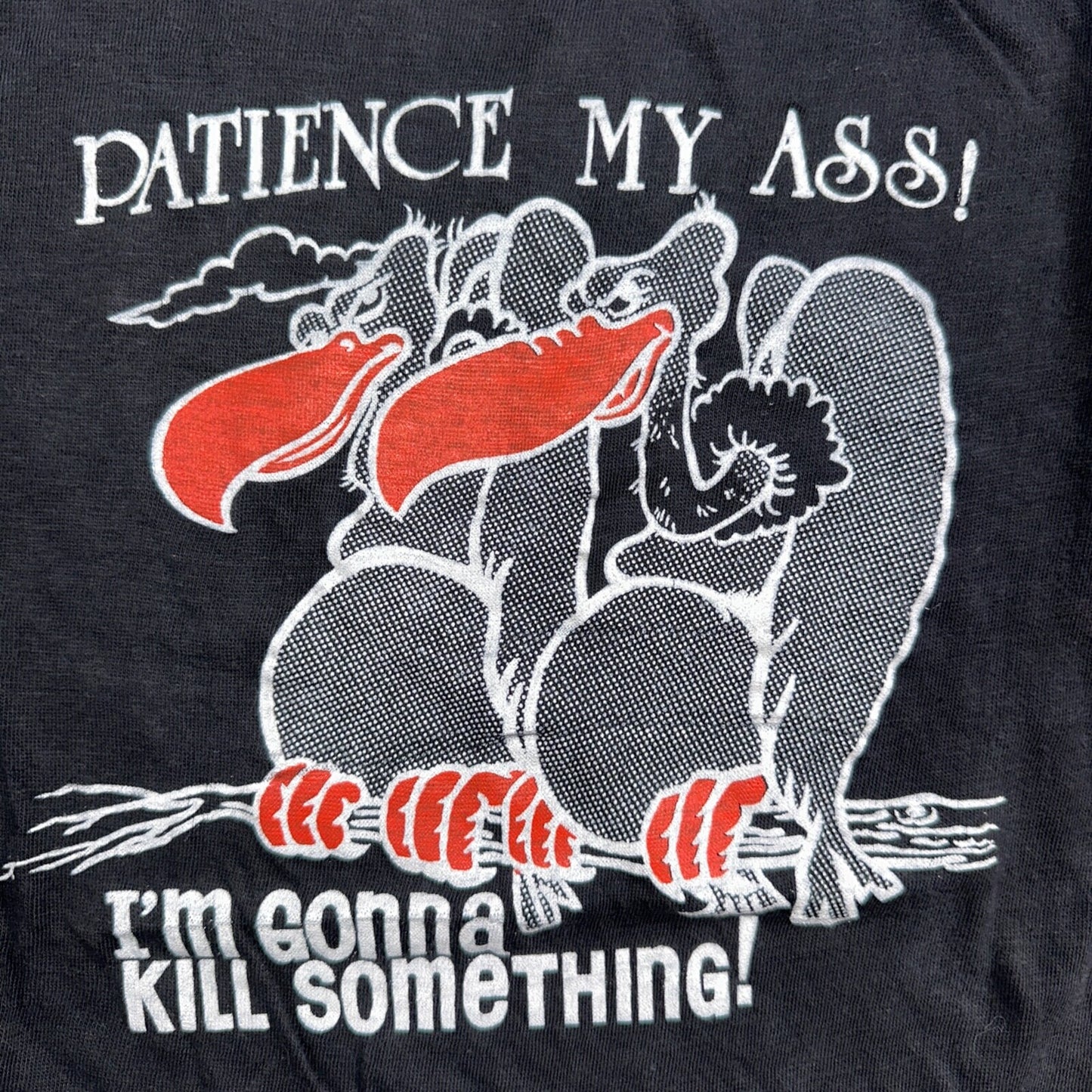 Vultures Patience VTG T Shirt Grunge Single Stitch Animals Hunting Funny Joke