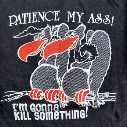 Vultures Patience VTG T Shirt Grunge Single Stitch Animals Hunting Funny Joke