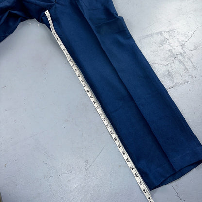 VTG Wool Trousers Pants Sz 31x31 1940s WWII Button Fly Wide Leg Dress Suit Blue