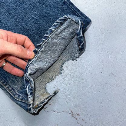 Levis 501 Vintage 90s USA XX Straight Leg Jeans Blue Med Wash 40x30 Act 38x30