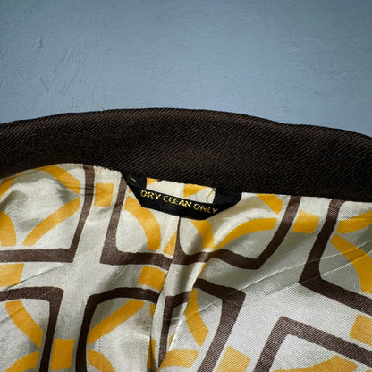 VTG Mens 2 PC Suit 42 Jacket Coat Pants Brown Rockabilly 60s 1960s Classy