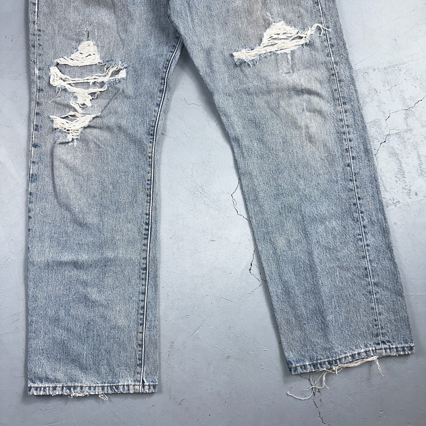 Levis 501 Vintage Y2K XX Straight Leg Jeans 90s Blue Light Wash 38x32 Act 37x30