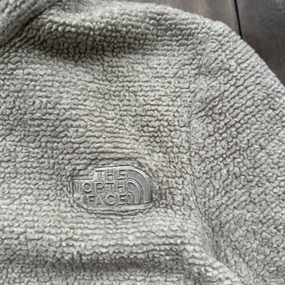 The North Face Fleece Jacket Womens Med Full Zip Sweatshirt Soft Oatmeal Sherpa