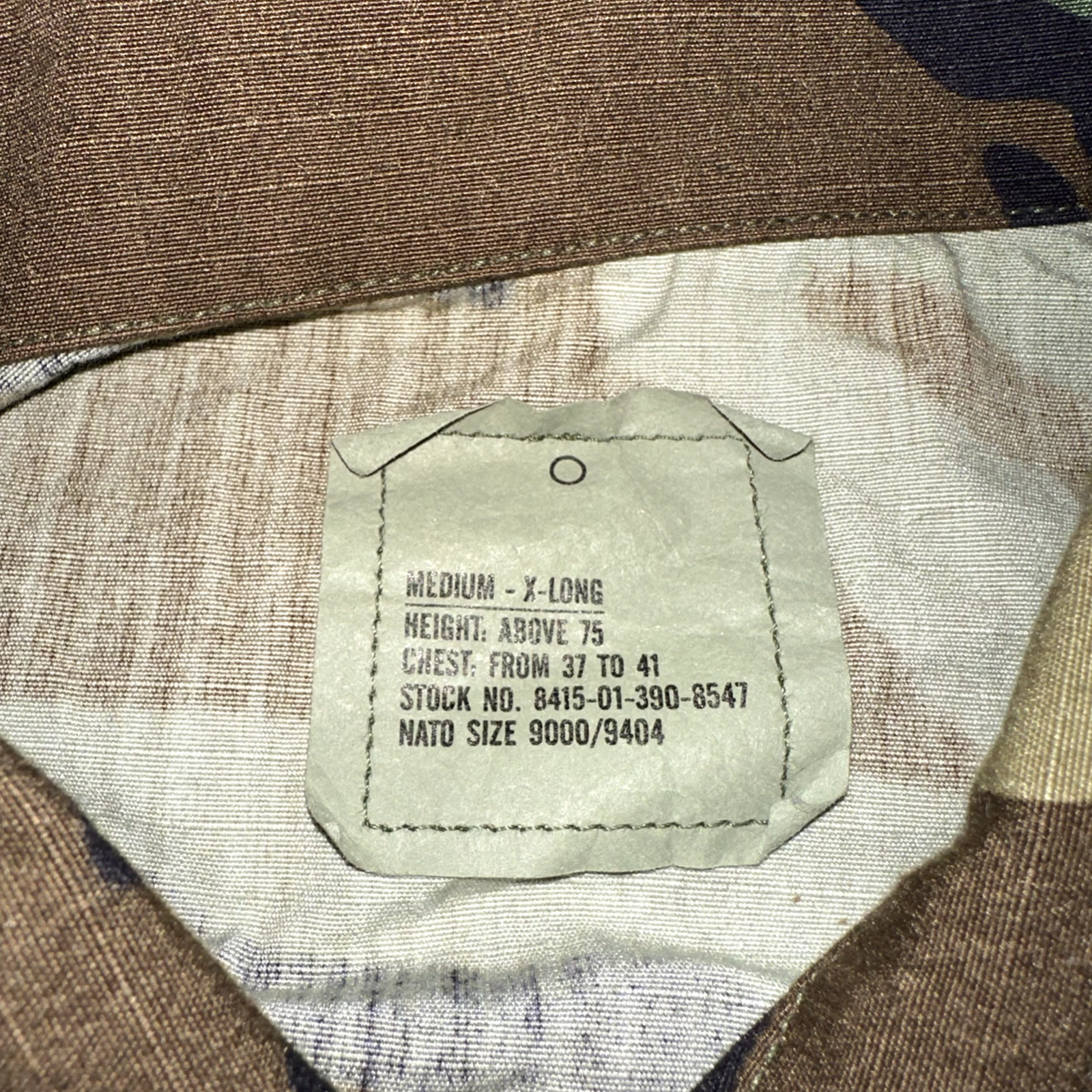 US Military Woodland Camo 90s Field Jacket Coat Cold Weather M X Long 1993 Sum