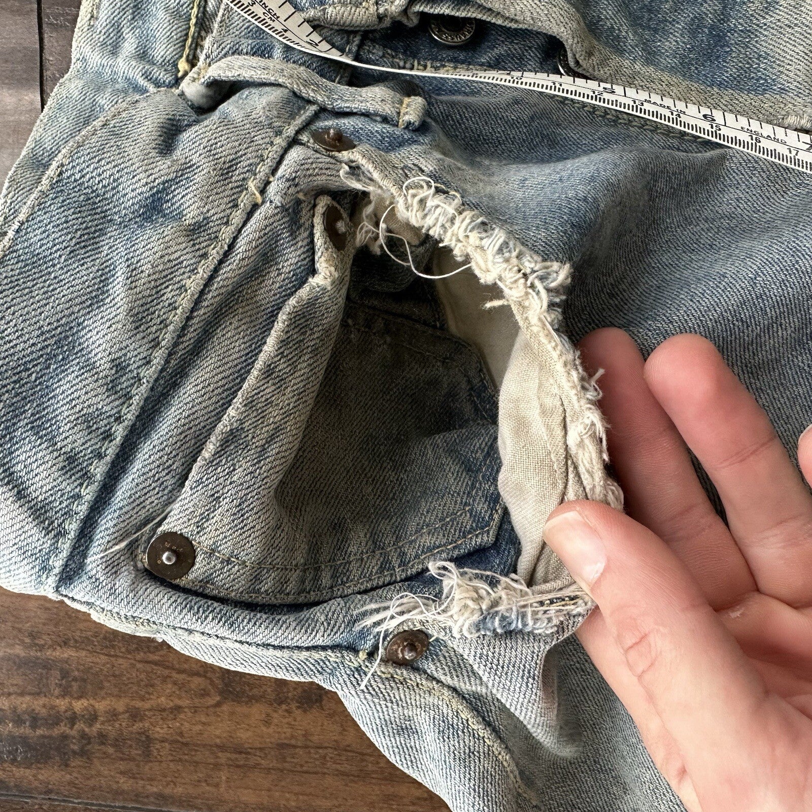 Levis 501 XX Big E True Vintage 50s Redline Hidden Rivets Jeans 1950s 60s 26x26