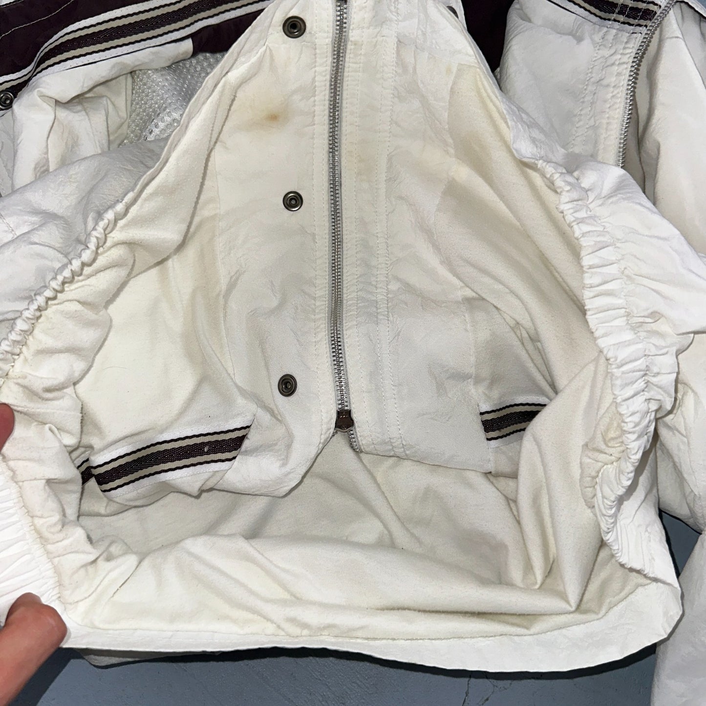 Nike Jacket Vintage 90s Challenge Court Tennis Vest Removable Sleeves RARE White