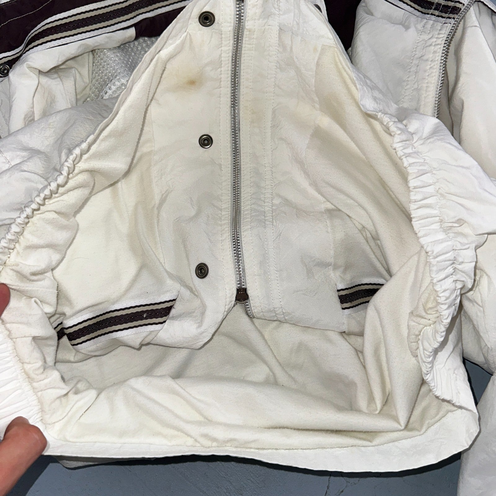 Nike Jacket Vintage 90s Challenge Court Tennis Vest Removable Sleeves RARE White