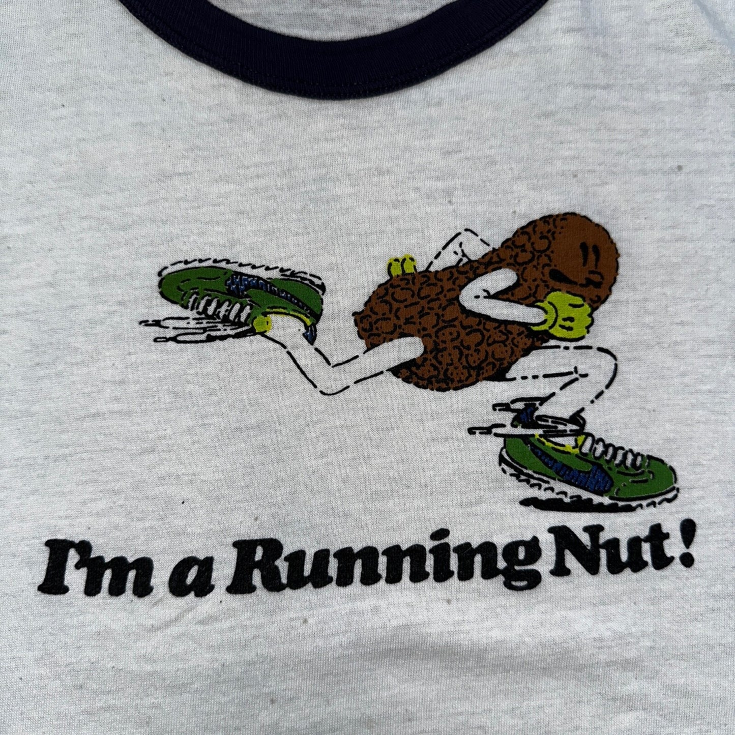 Nike Vintage 1970s RARE T Shirt Mens XL 70s Peanut A Running Nut