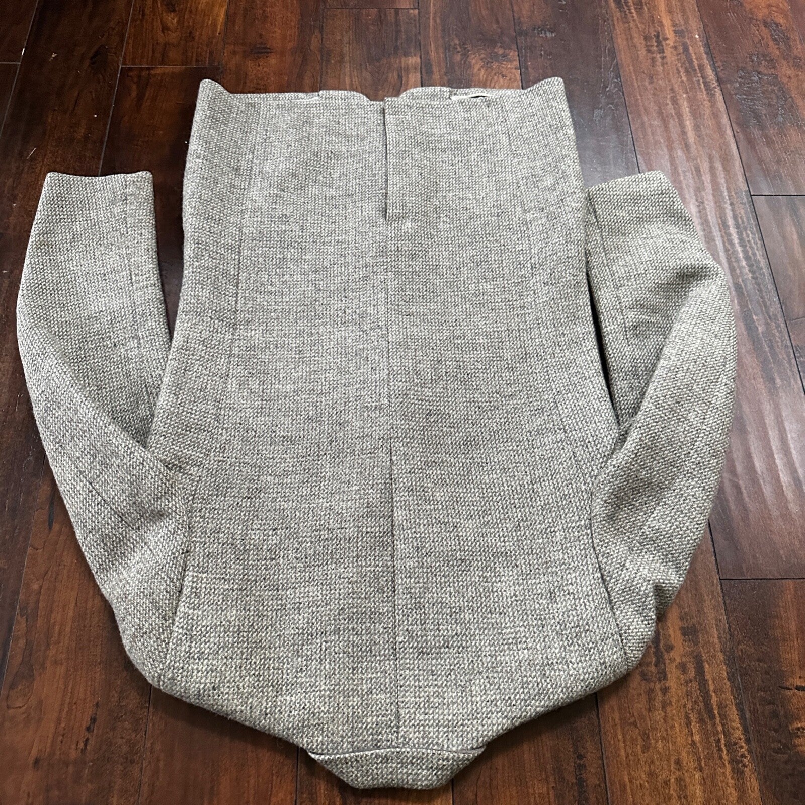 Vintage 1960s Robert Hall Smoke Grey Tweed Shaggy Flecked Blazer Jacket 60s