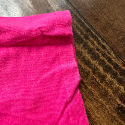 Hanes Beefy Blank Vintage T Shirt 80s Pink Simple Cool Single Stitch USA 90s