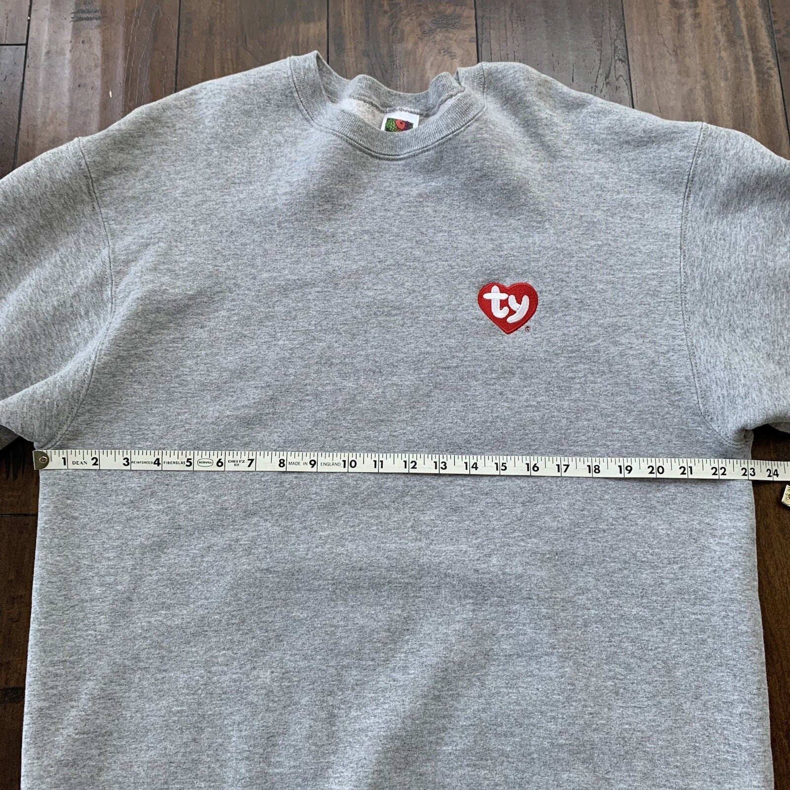 TY Beanie Baby Vintage Grey Shirt 90s Employee Sample Rare 1st Gen Heart Rap