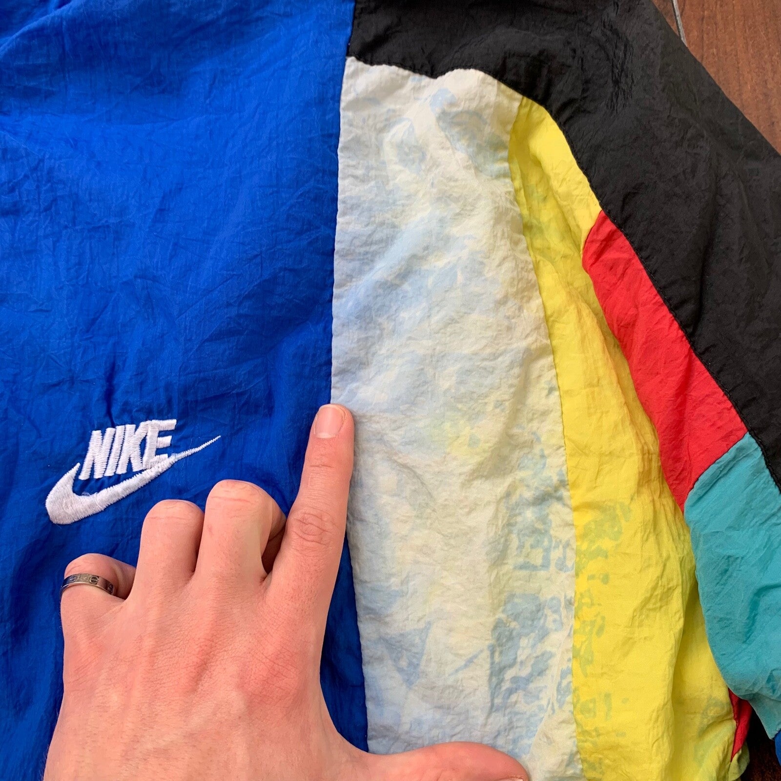 Vintage Nike MCENROE Full Zip Pullover Windbreaker Jacket USA Tennis 80s RARE