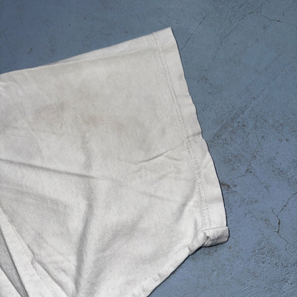 Nike Soccer Y2K Thrashed White VTG T Shirt 2000s Futbal Sports Gym Running