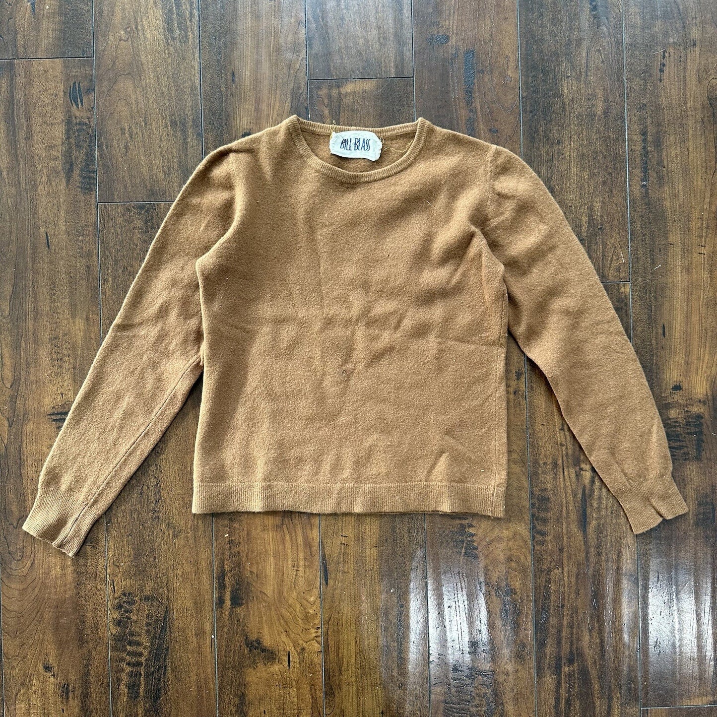 Vtg 70s Bill Blass Women's Casual Brown Sweater Cardigan Small USA 80s Wool