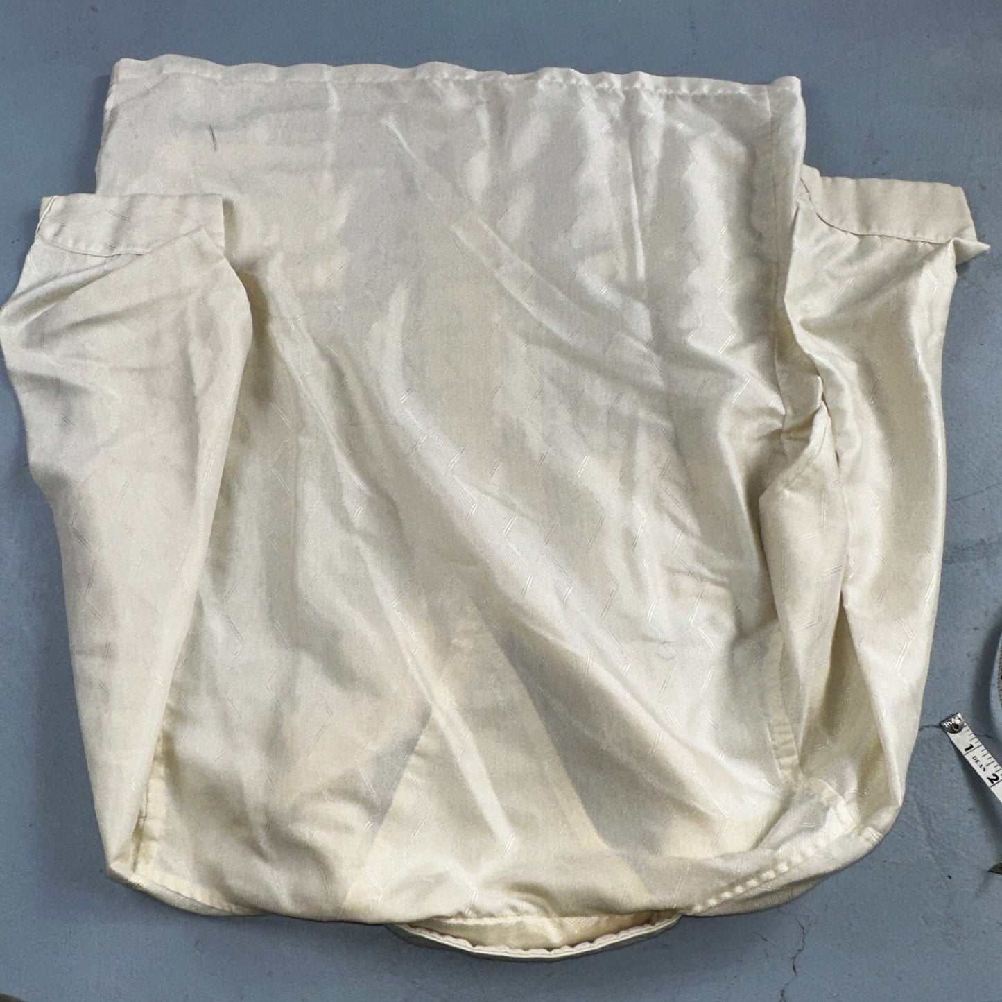 Christian Dior VTG Pajama Set Mens Cream Pants Shirt USA 90s Heavy Wear