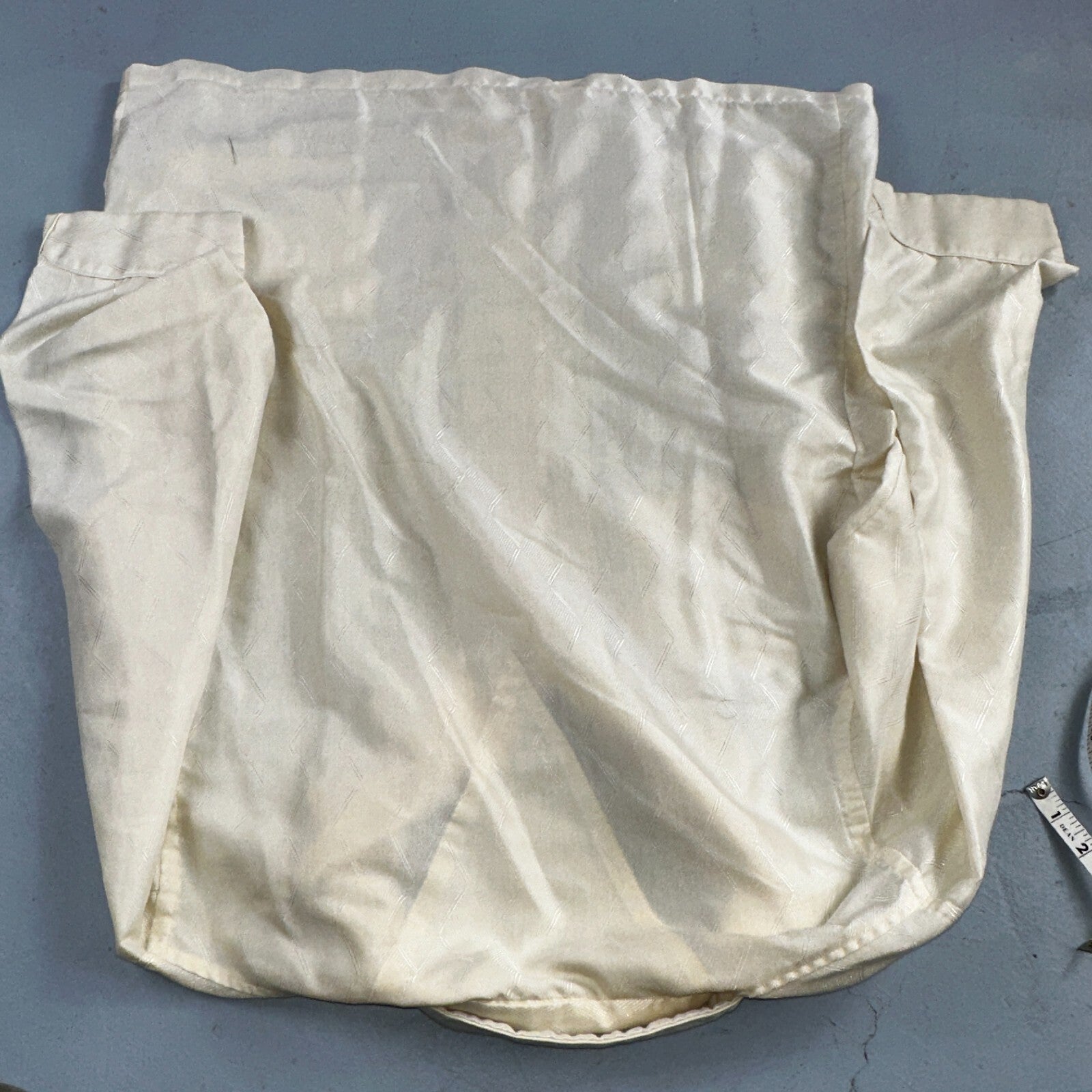 Christian Dior VTG Pajama Set Mens Cream Pants Shirt USA 90s Heavy Wear