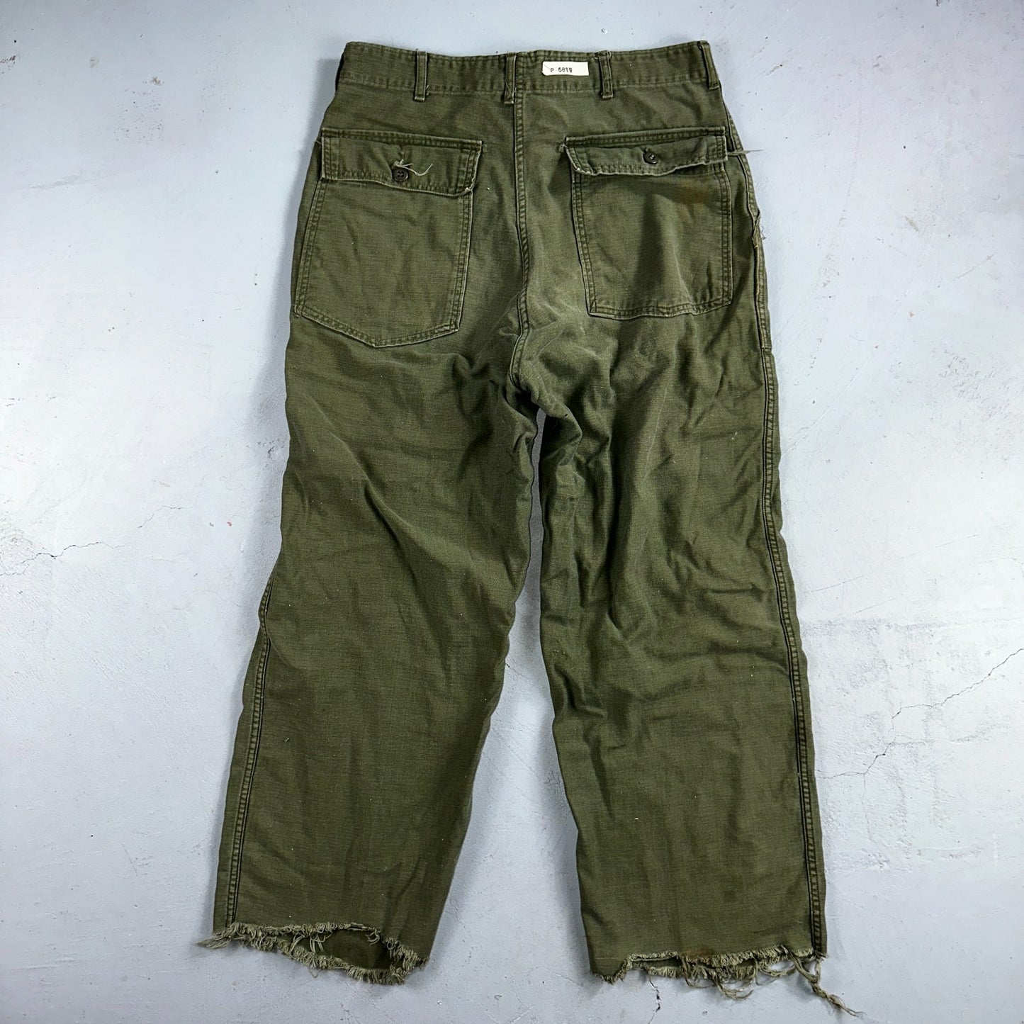 Vintage 1960s 70s Vietnam OG 107 Fatigue Pants 60s Button Fly 34x35 Act 33x26