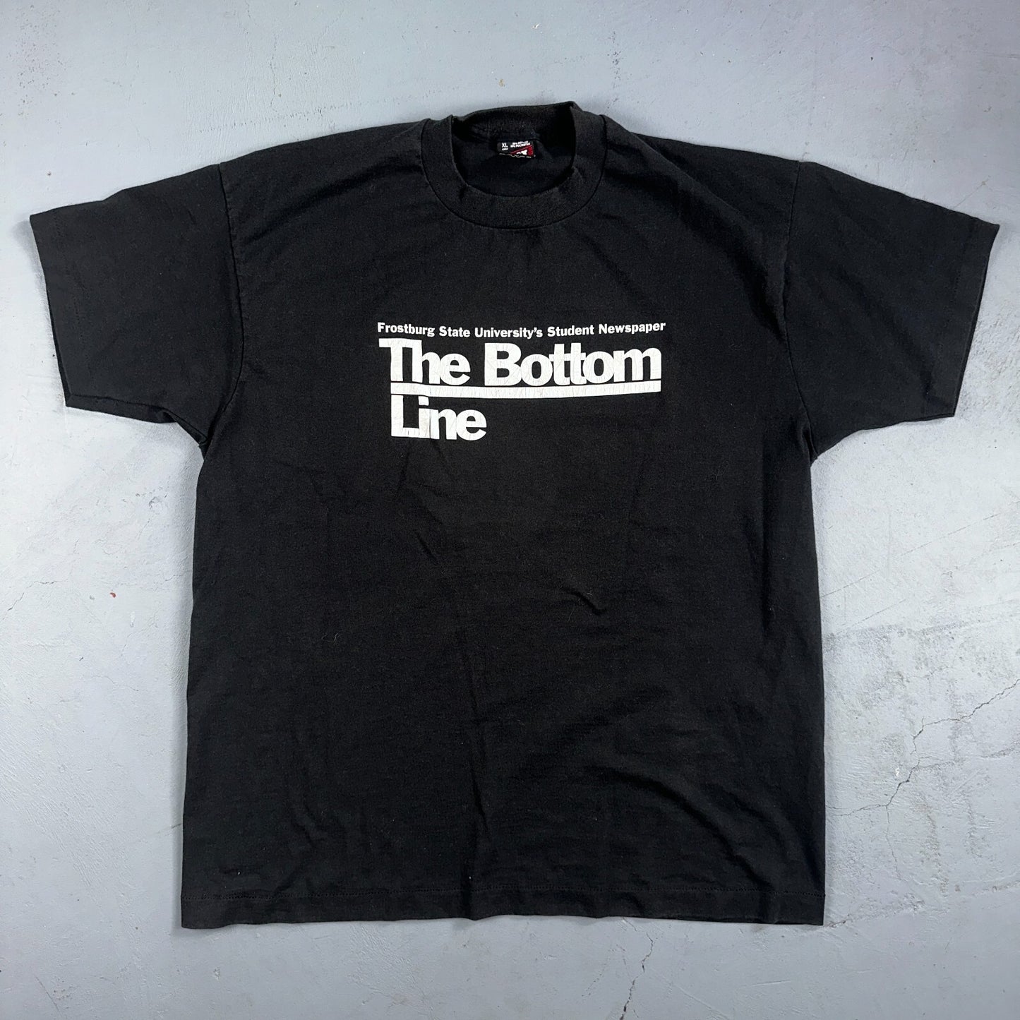 Bottom Line VTG T Shirt Funny Joke Quote Humor IT Every 90s Rap Frostburg Uni