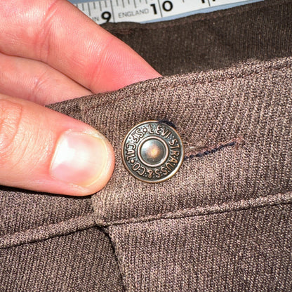 Levis 70s USA 517 36x31 Bootcut Pants Brown Polyester Slacks Vintage 35x30
