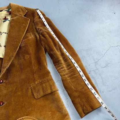 VTG Mens 2 PC Suit 40 Jacket Coat Pants Brown Rockabilly 60s 1960s Corduroy