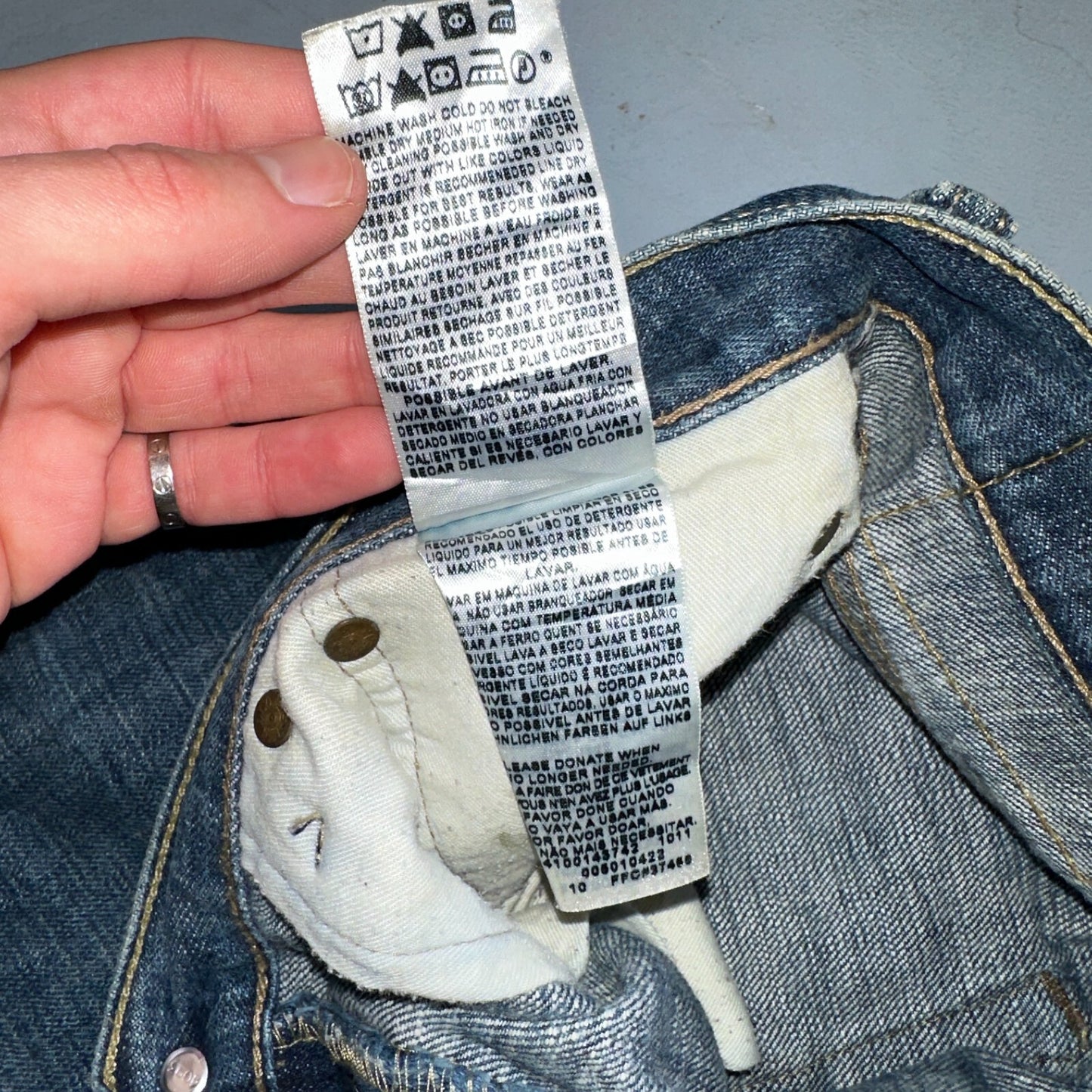 Levis 501 Vintage Y2K XX Straight Leg Jeans Blue Med Wash 33x34 Act 34x32