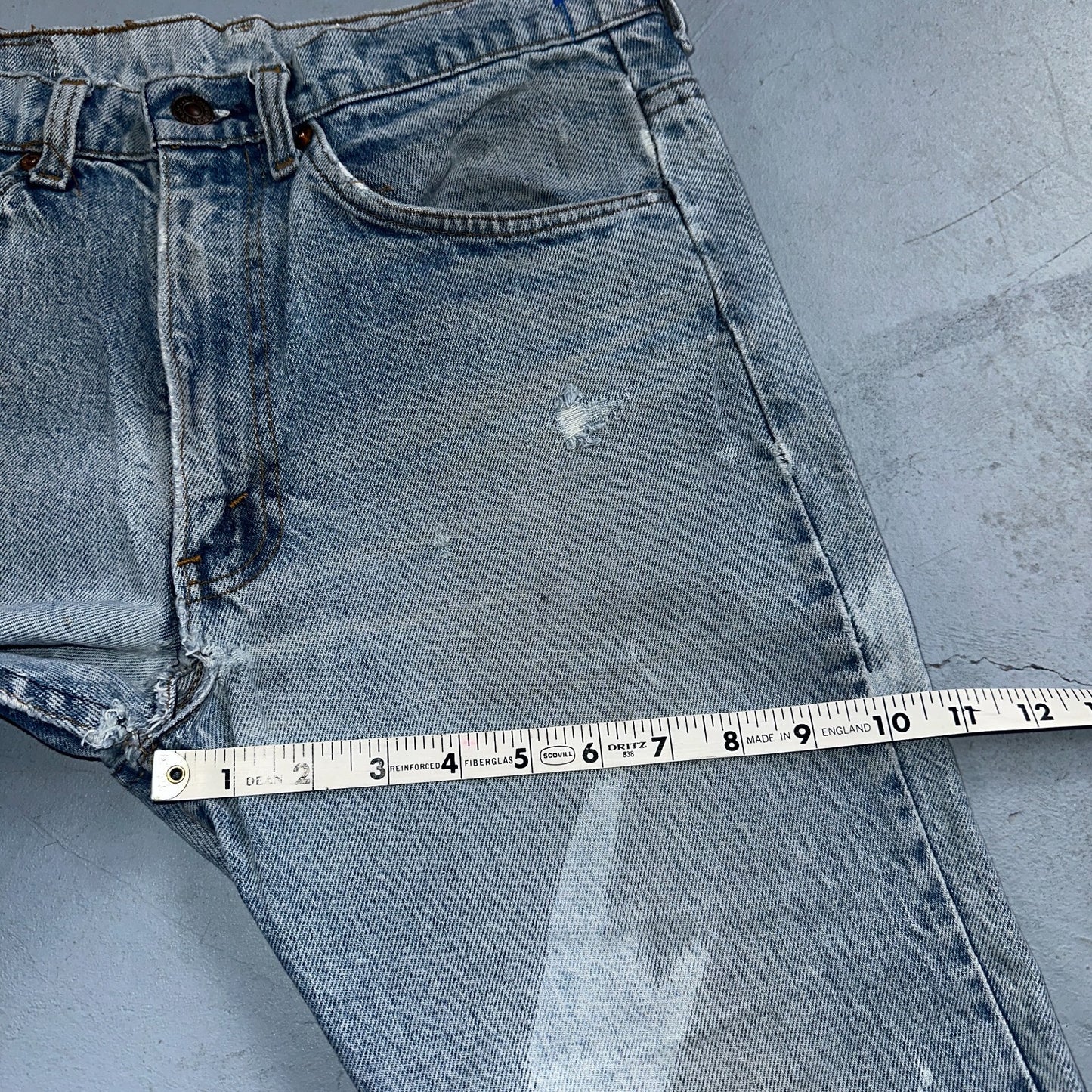 Levis 517 Vintage 80s USA Orange Tab Bootcut Flare Blue Jeans Talon Act 29x28