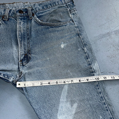 Levis 517 Vintage 80s USA Orange Tab Bootcut Flare Blue Jeans Talon Act 29x28