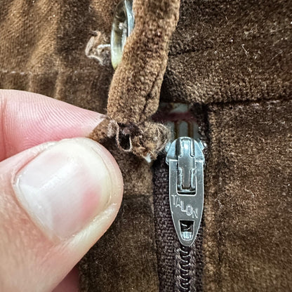 VTG Jantzen 1970s Pants 23x30 Brown Velour High Waist Flair Rockabilly 8