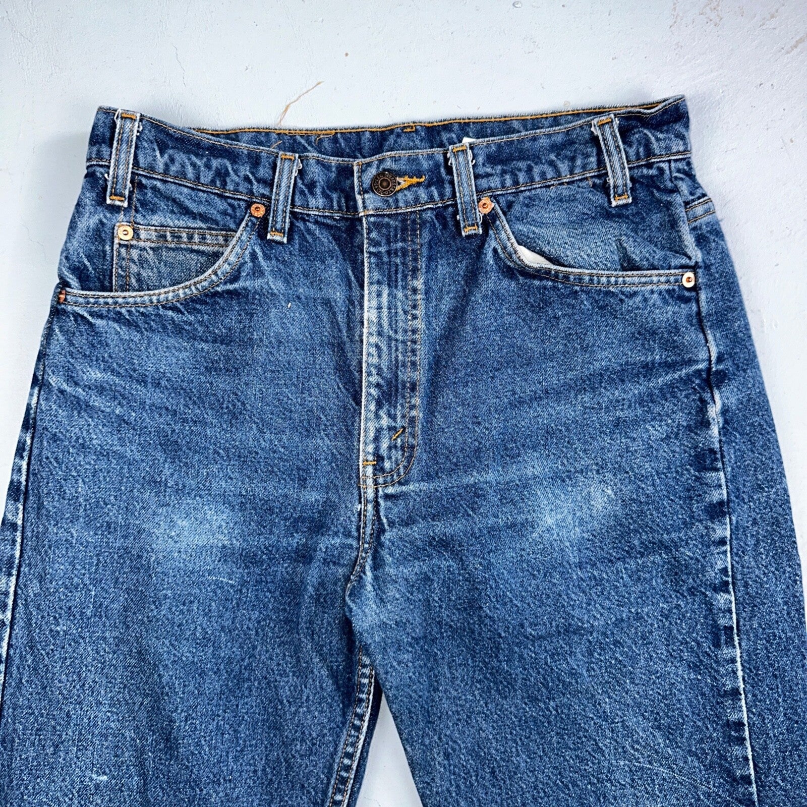 Levis 505 Vintage 90s Orange Tab Jeans Blue Med 501 Wash 33x34 Act 31x33