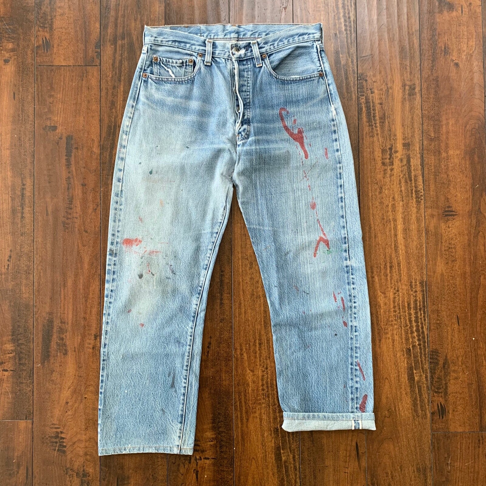 Levis Vintage 80s Redline Selvedge USA 501 XX Jeans 66 70s Act 30x27